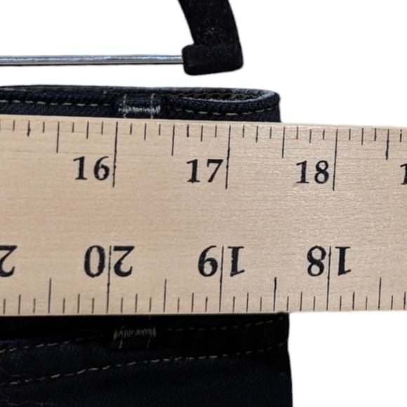 Paige Fairfax Black Stretch Bootcut Low Rise Jeans (12) - Picture 9 of 12